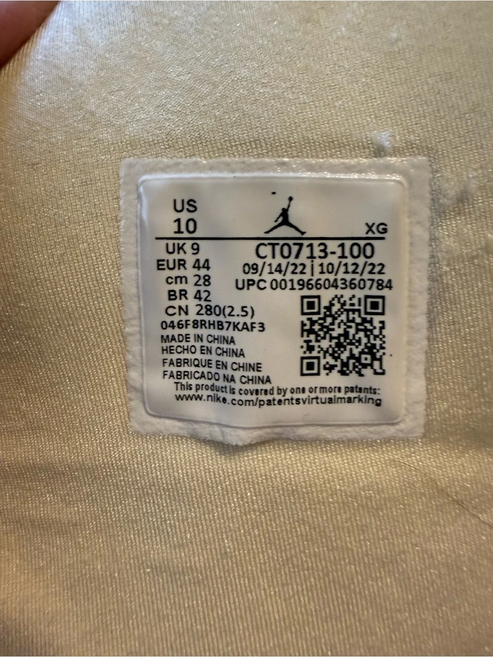 Jordan Cream and Black Adjustable Slide Sandals
